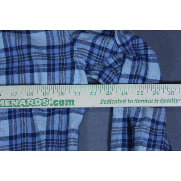 Johnnie-O Hangin Out Shirt Mens Large Blue Plaid Button Down Flannel Sz M - Picture 5 of 10